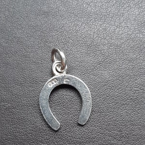 A silver lucky horseshoe pendant charm image 5