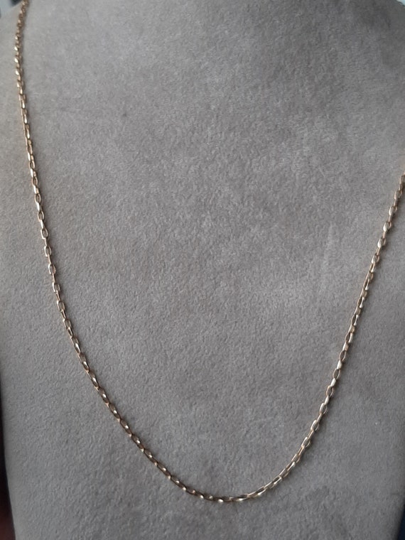 A vintage 16 inch 9ct gold belcher chain - image 4