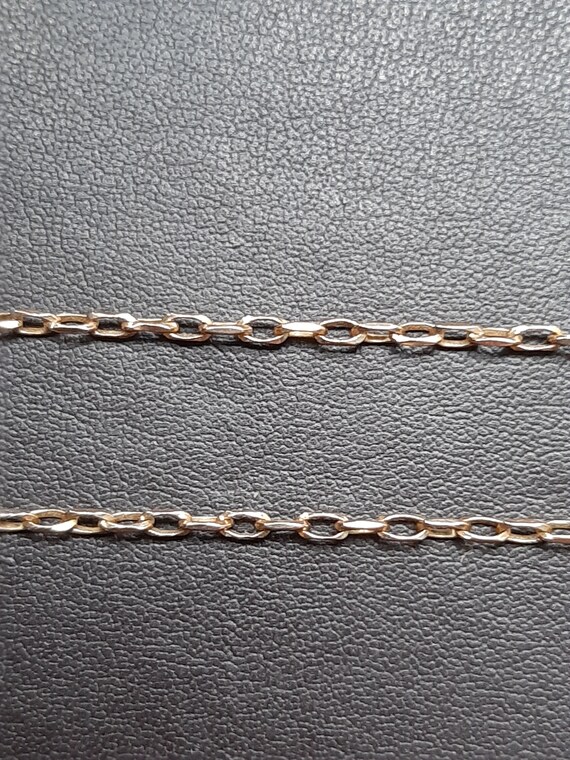 A vintage 16 inch 9ct gold belcher chain - image 5