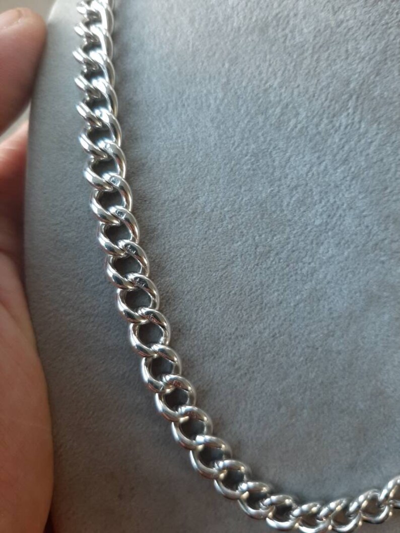 A Vintage 19 Inch Solid Silver Heavy Albert Chain - Etsy