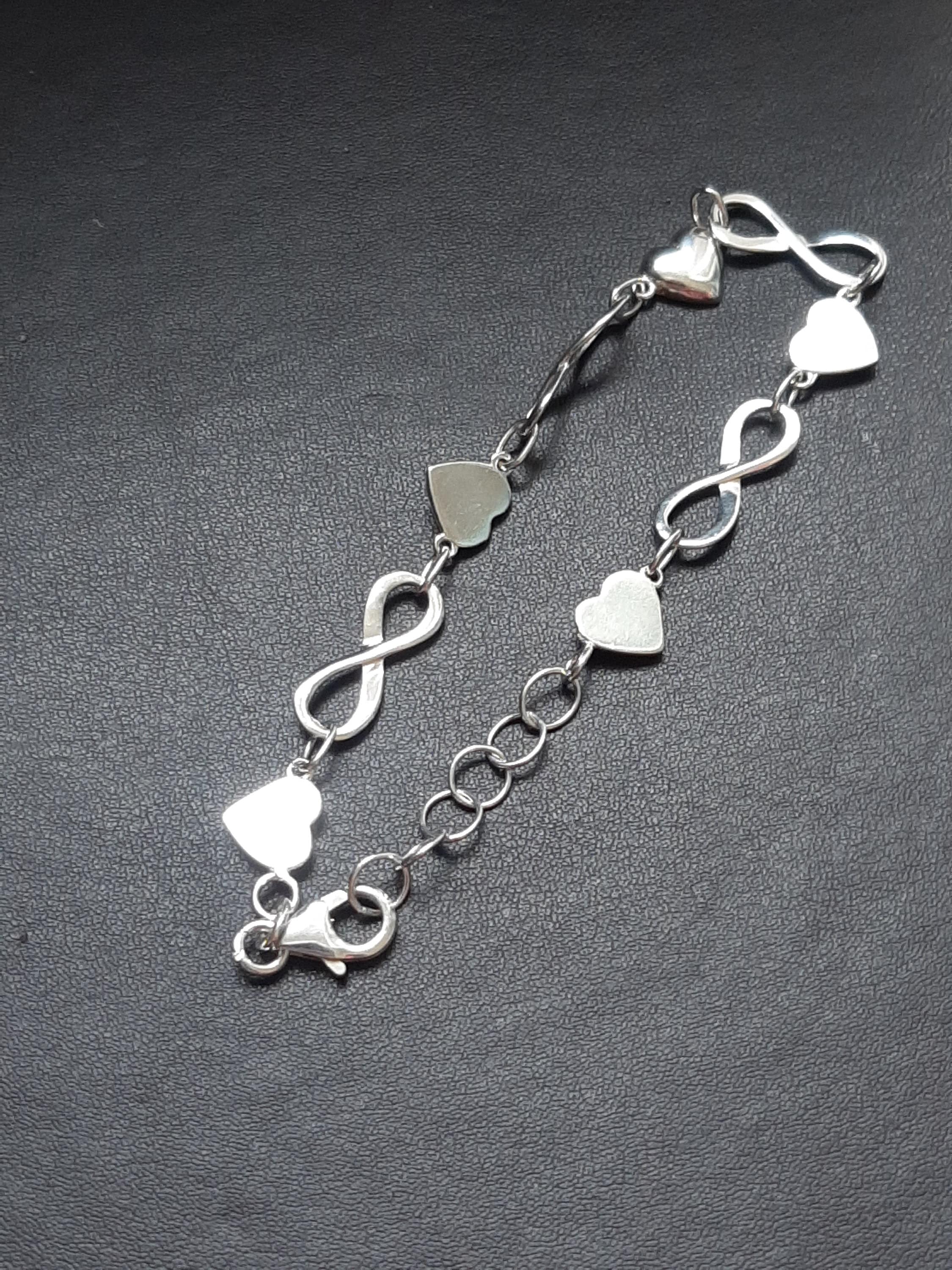 A Vintage Silver Fancy Heart Link Bracelet - Etsy