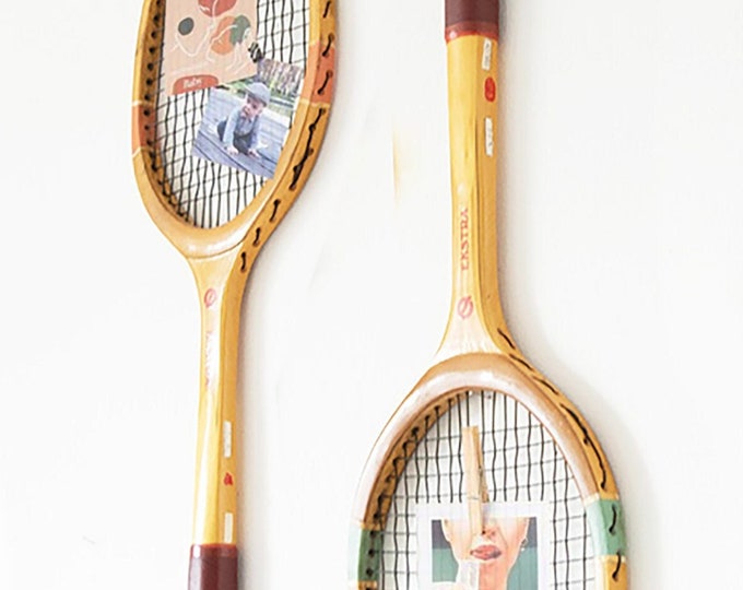 Vintage Wooden Tennis Rackets. A Sporty Decoration. Gallery Etsy