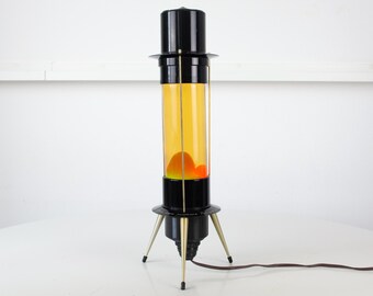 Vintage Liquid Motion Lamp, Vintage Lava Lamp, Vintage Space-Age Lamp, Vintage Groovy Lamp, Retro Rocket Style Lamp, Psychedelic Lamp