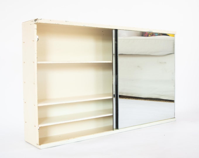 Vintage Metal Bathroom With Mirrors. Industrial Bathroom Vanity