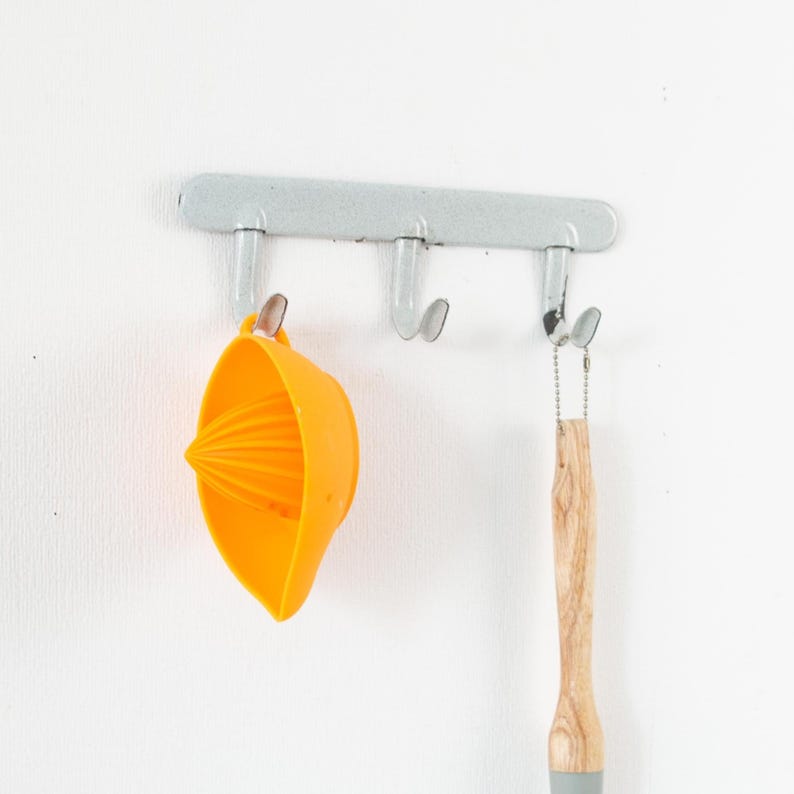 Enamel Spoon Rack Vintage Enamel Kitchen Utensil Rack With 3 Hooks: 1970s Decor - Etsy