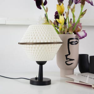 Vintage UFO Lamp, Beige Space Age Bedside Lamp, Mid-Century Table Light, Pop Art Lighting, Retro Vintage Table Lamp Decor