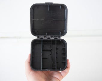 ヴィンテージ ブラック プラスチック 収納ボックス セット: 1980年代