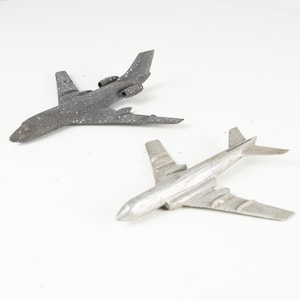 Vintage Metal Airplane Model, Vintage Metal Aircraft Model, Vintage Desctop Plane Model, Metal Jet Model, Vintage Aviation Decor