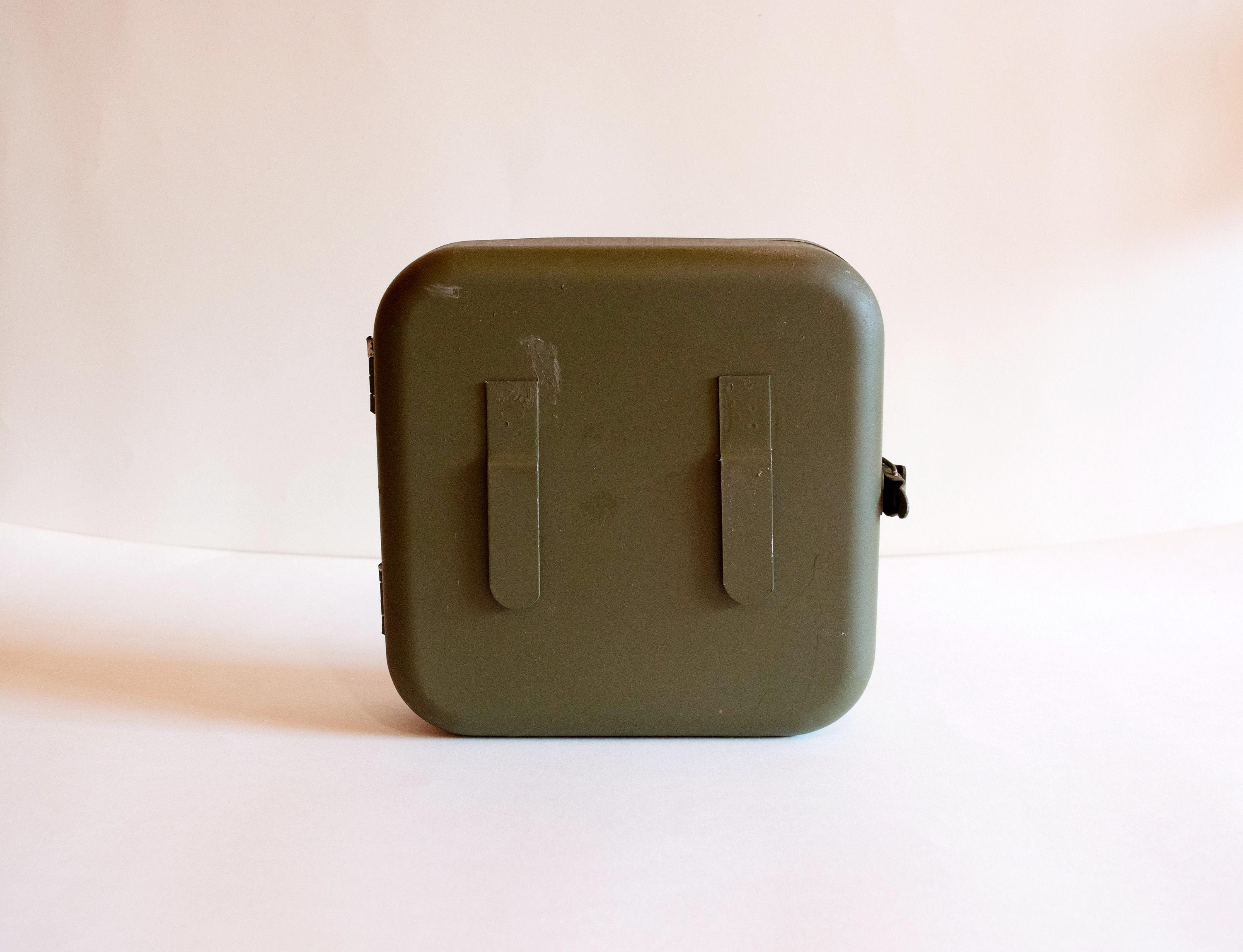 Vintage Metal Green Medicine Khaki Military First Aid Etsy