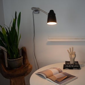 Vintage Architect Black Desk Lamp, Industrial Drafting Wall Light