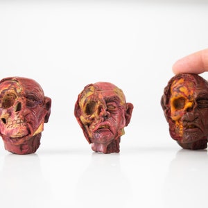 Zombie Kopf, Anatomisches Kopf Modell, Monster Skulptur, Außenseiter Kunst Dekor, Gruselige Skulptur, Gothic Halloween Dekor
