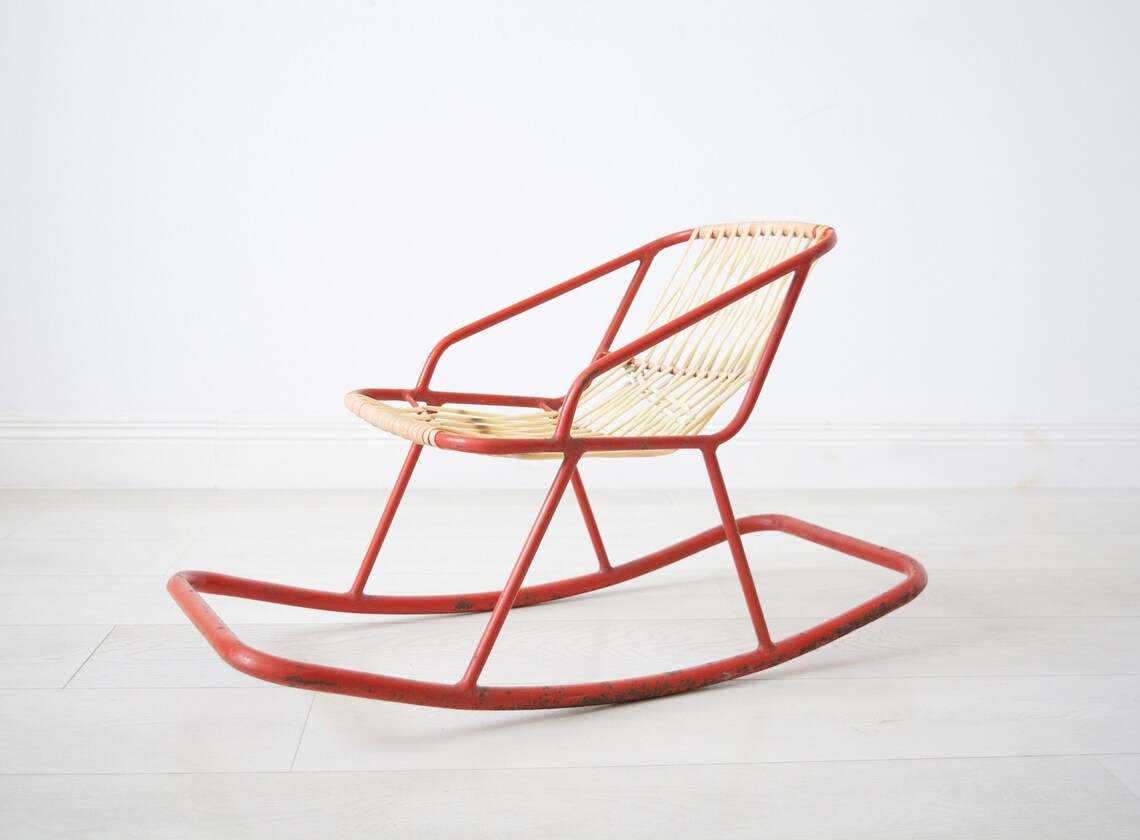 Vintage Childrens Rocking Chair. Toddler's Rocker. Etsy