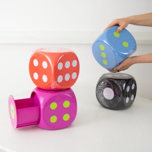 Vintage Large Dice, Disco-style CD storage, Pop-style decor