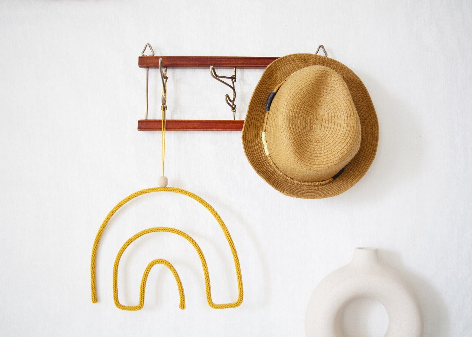 Vintage coat hanger for nursery. Wood wall hook. Kids Wall Etsy