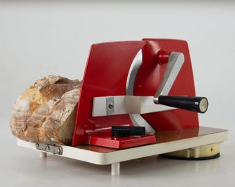 Trancheuse à pain vintage, décoration de cuisine rétro, lame tranchante