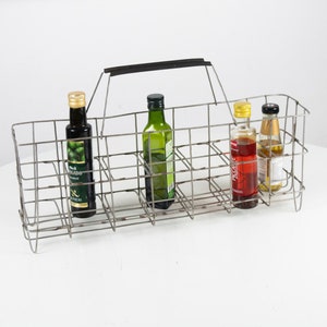 Vintage Wire Basket, Basket with Handle, Vintage kitchen storage basket, Kitchen storage for spices, Farmhouse Vintage wire basket