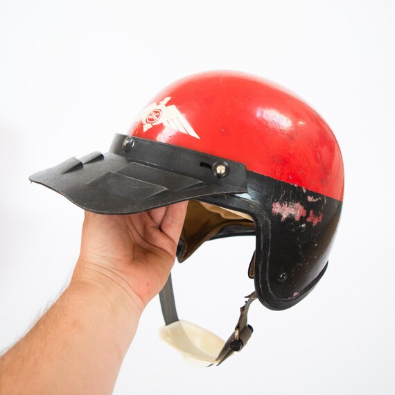 Set of 2 Vintage 1970s Soviet Collectibles Set Motorcycle Helmets Red USSR  - Etsy