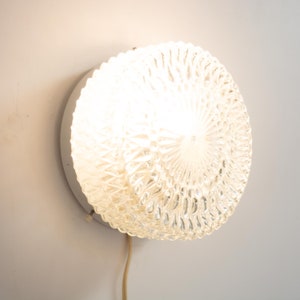Space Age Wall Lamp, Vintage Wall light, Flying Saucers Wall Lamp, White Retro Sconce light, Vintage ceiling light