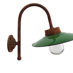 French wall lamp with enamel shade  | Porch lighting | Outdoor lighting