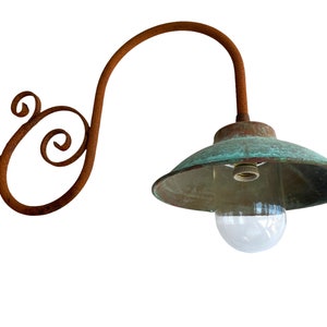 French decorative wall lamp with copper shade | Garden lighting | Outdoor lighting