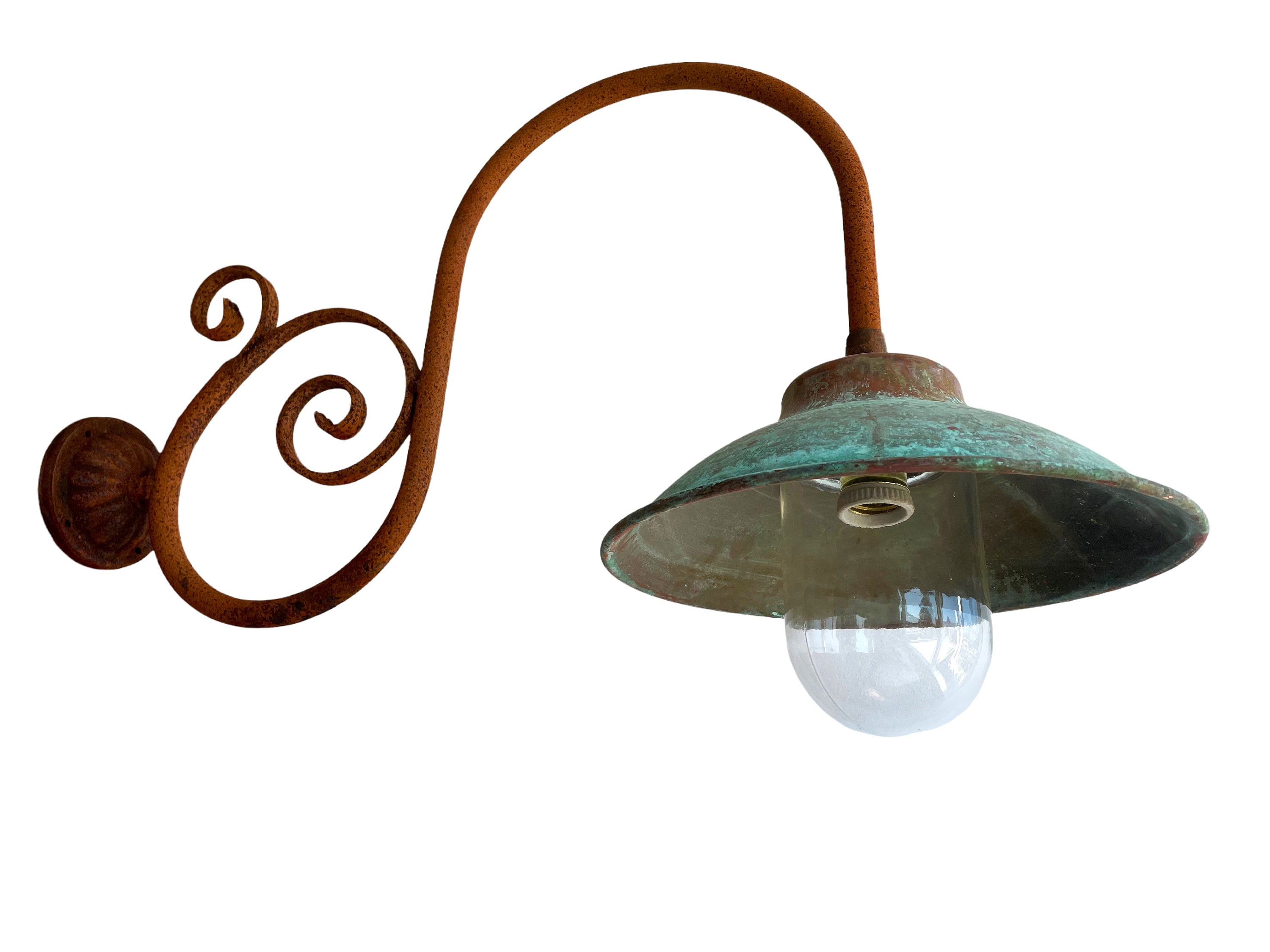 French decorative wall lamp with copper shade | Garden lighting | Outdoor lighting