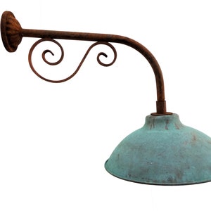 French nostalgic Barn lamp with copper shade | Garden lighting | Outdoor lighting image 3