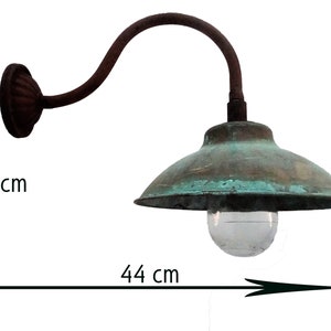 Lampe stable avec abat-jour en cuivre Éclairage de jardin Éclairage de façade image 8