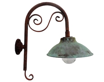 French wall light with copper shade | Garden lighting | Outdoor lighting |