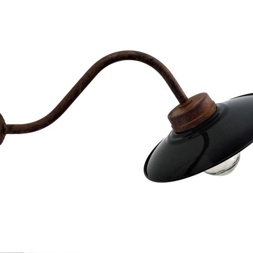 French barn light with enamel shade | Wall light| shops Exterior light|