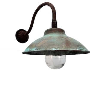 Lampe stable avec abat-jour en cuivre Éclairage de jardin Éclairage de façade image 7