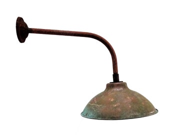 French nostalgic Barn lamp with copper shade | Garden lighting | Outdoor lighting