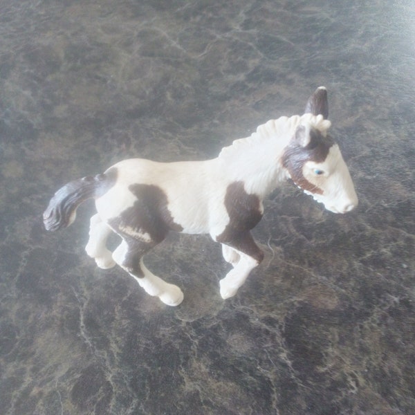 Schleich, Horse Figure, Pinto Brown and White Foal