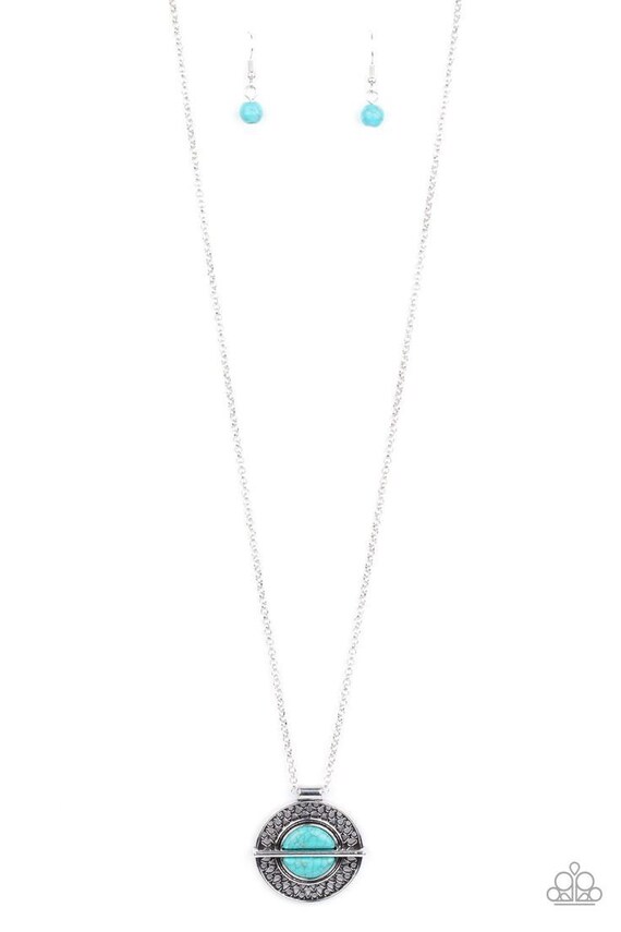 Paparazzi Jewelry Turquoise Crackle Stone Necklace Long Necklace