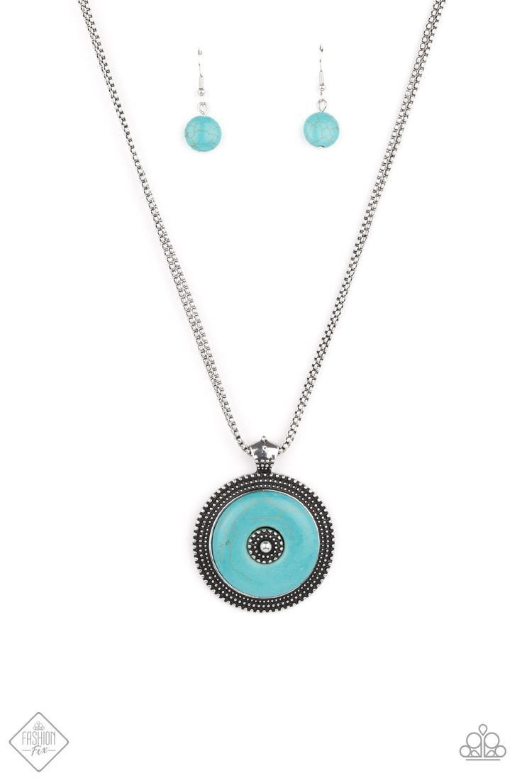 Paparazzi Jewelry Turquoise Necklace Crackle Stone Short