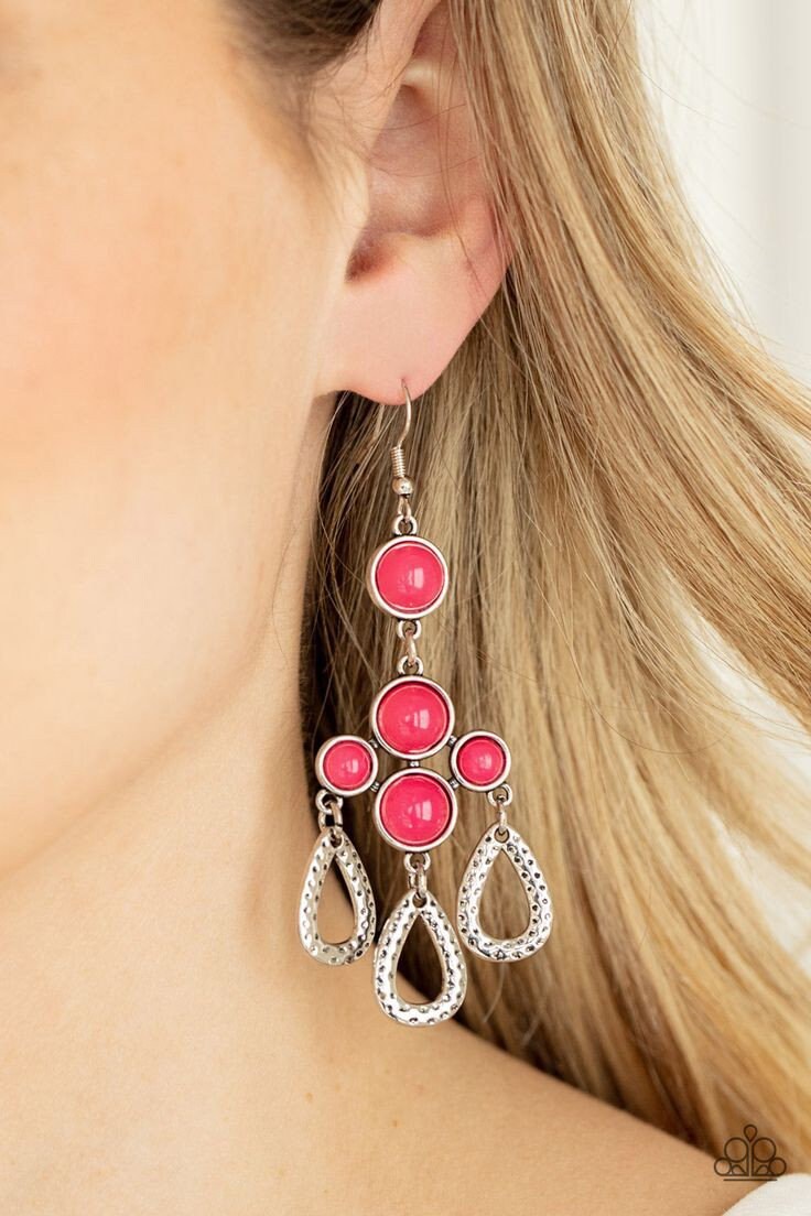 Pink earrings best sale paparazzi