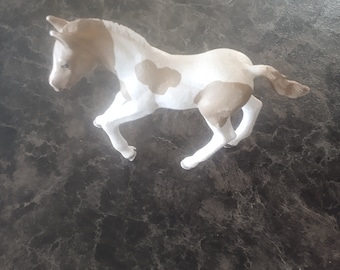 Schleich, Horse Figure, Foal, Brown and White Paint