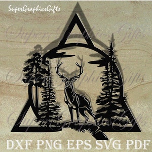 Hirsch svg, kommerzielle Nutzung svg, Jagd svg, Hirsch Clipart, Hirsch Silhouette, Hirsch Jagd svg, Rentier svg, Dxf für Plasma, CNC-Datei, Metall-Wand-Kunst