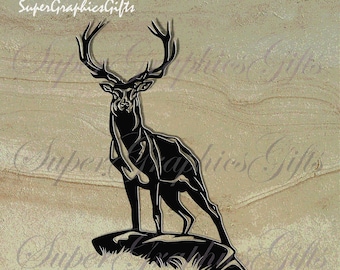 Deer svg,Commercial Use Svg, hunting svg, deer clipart, deer silhouette, deer hunting svg, reindeer svg, dxf for plasma,cnc file,vinyl decor