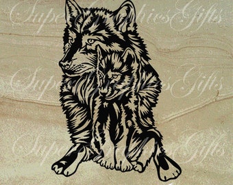 Free Free 319 Baby Wolf Svg SVG PNG EPS DXF File