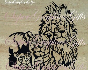 Download Lion Family Svg Etsy