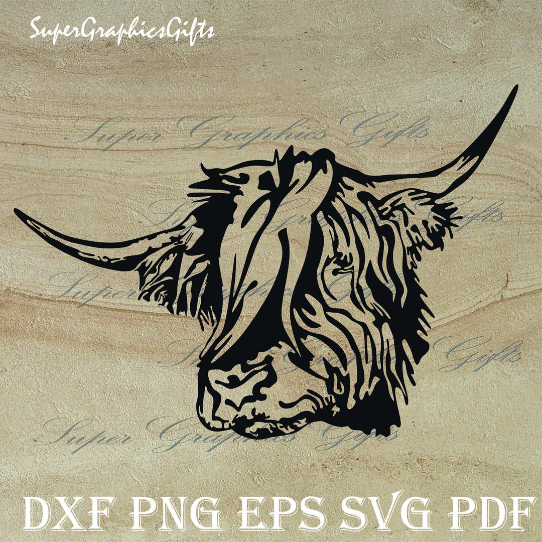 COW DXF, Cow Head Svg, Svg Farm Animals, File Dxf Silhouettes, Cricket