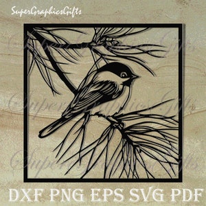 Tit svg,tits bird svg,commercial use svg files for cricut,Laser Engraver Vector bird Plasma,CNC file,Iron on transfer,Bird dxf,CricutClipart image 3