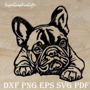 Franse bulldog svg, bulldog clipart, schattige hond, puppy gesneden bestand, digitale download, aangepaste hond SVG voor T-shirts, aangepaste huisdier cadeau, Franse bulldog dxf
