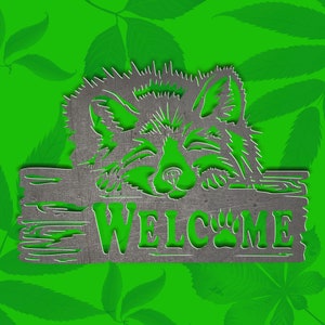 Welcome Sign Svg,fox Svg,cute Fox Clipart,fox Silhouette Svg,door ...