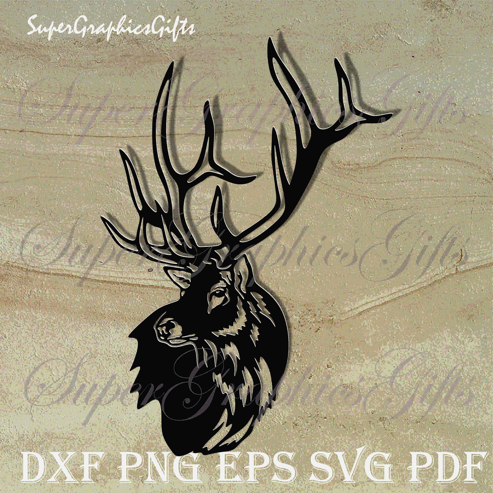 Deer Svgcommercial Use Svg Hunting Svgdeer Head Svg Deer | Etsy