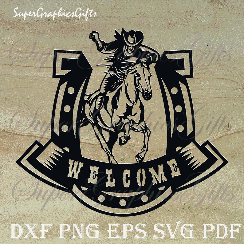 Welcome sign dxf Horseshoe svg Cowboy svg, western svg, Horse SV Welcome sign dxf Horseshoe svg Cowboy svg, western svg, Horse SV