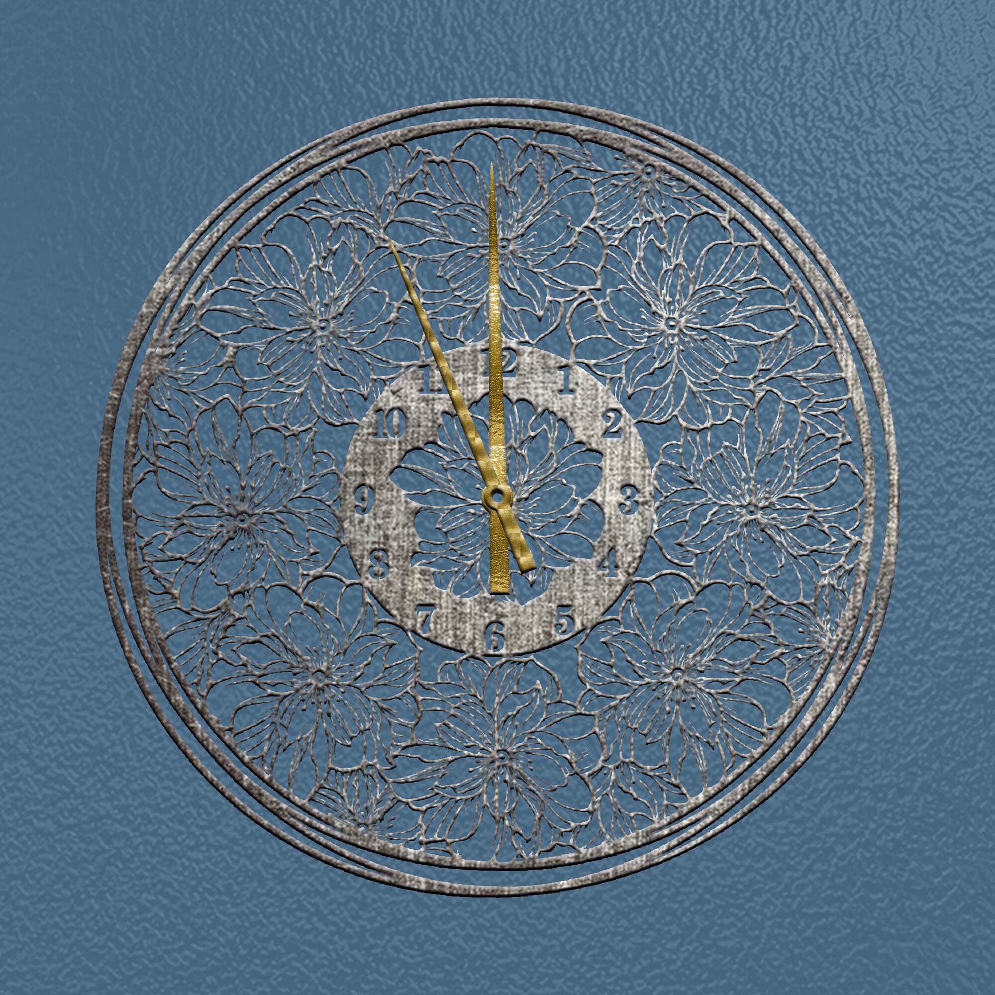 Сlock Geometry Сlock Svg,flower Clock Svg,flower Wall Clock,unique Wall Cnc Clock, Cnc ...