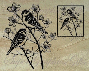 SVG sparrow svg Bird svg laser svg Engraver Vector Plasma  CNC file Iron on transfer On a branch svg Bird dxf Cricut Clipart laser cut file