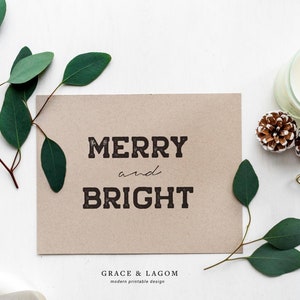Merry and Bright | Printable Holiday Card | Printable Christmas Card
