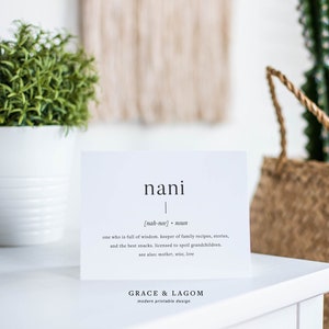 | de définition de Nani carte imprimable de la fête des mères | | de carte d’anniversaire Imprimer à la maison